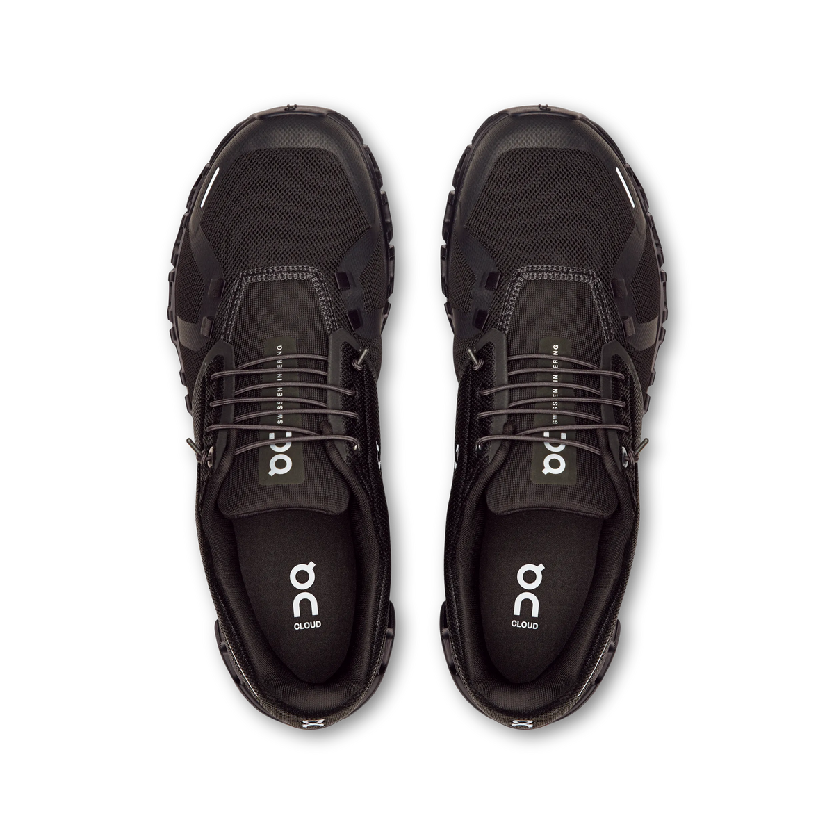 Men's On Cloud 6 in Black/Black, top view