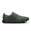 Men's On Cloud 6. Dark green upper. Black midsole. Lateral view.