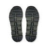 Men's On Cloud 6. Dark green upper. Black midsole. Bottom view.