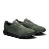 Men's On Cloud 6. Dark green upper. Black midsole. Lateral view.