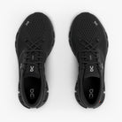 Men's On Cloud X 4. Black upper. Black midsole. Top view.