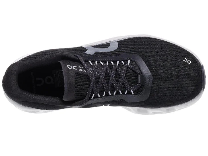 Men's On Cloudmonster 2. Black upper. White midsole. Top view.