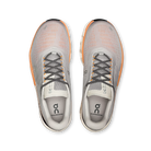 Men's On Cloudmonster 2. Cream and orange upper. Cream and orange midsole. Top view.