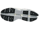 Men's On Running. Cloudmonster 3 Hyper. Grey upper. White midsole. Bottom view.