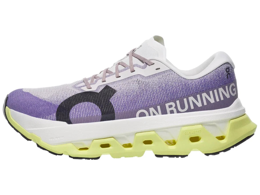 Men's On Running. Cloudmonster 3 Hyper. Light Blue upper. White midsole. Lateral view.