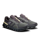 Men's On Cloudrunner 2. Black upper. Black midsole. Lateral view.