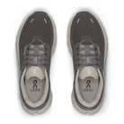 Men's On Cloudrunner  WP. Dark grey upper. Grey midsole. Top view.