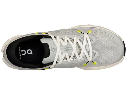 Men's On Cloudsurfer 2. Grey upper. Light grey midsole. Top view.