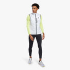 Men's On Running Performance Winter Tights. Black. Front view.