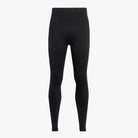Men's On Running Performance Winter Tights. Black. Front view.