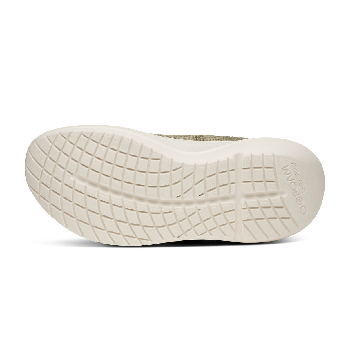 Men's Oofos OOmy Zen Chalk/Foliage bottom view