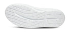 Men's Oofos. Club+. Black upper. White midsole. Bottom view.