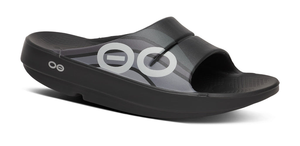Oofos | OOahh PLUS Slide | Unisex | Black – Confluence Running Company