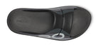 Men's Oofos Ooahh Sport Slide. Black. Top view.