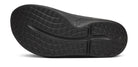 Men's Oofos Ooahh Sport Slide. Black. Bottom view.