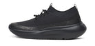 Men's Oofos Roam Ripstop. Black upper. Black midsole. Medial view.