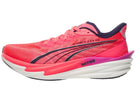 Men's Puma Deviate Nitro 4. Hyrox. Pink upper. Pink/White midsole. Lateral view.