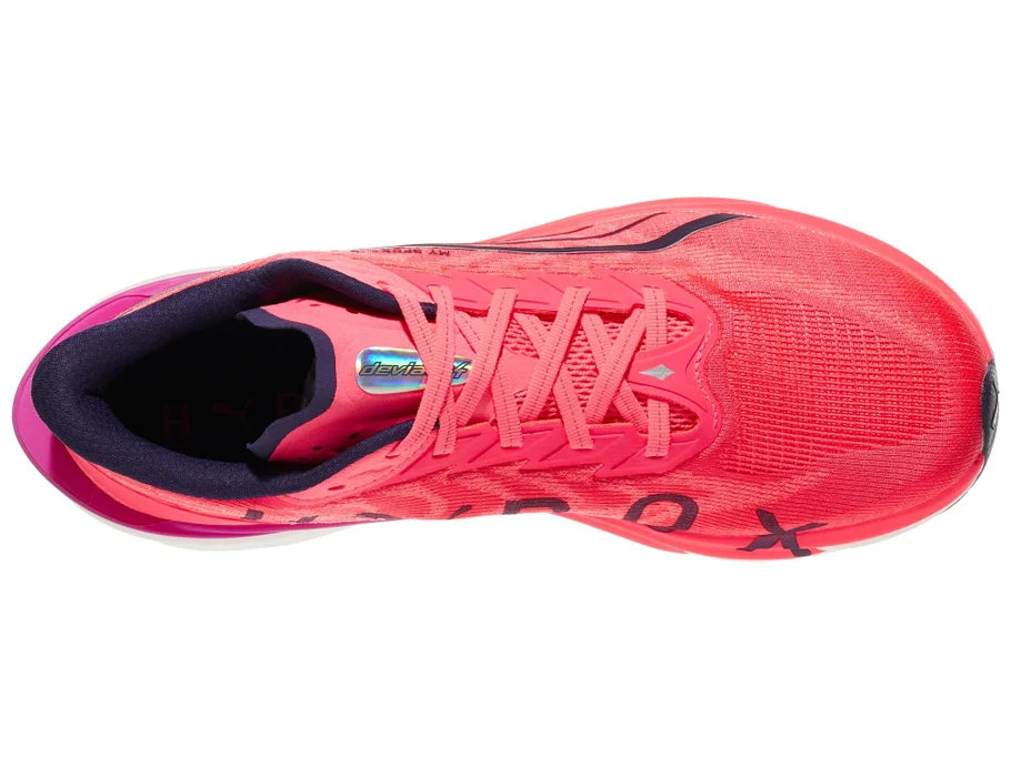 Men's Puma Deviate Nitro 4. Hyrox. Pink upper. Pink/White midsole. Top view.