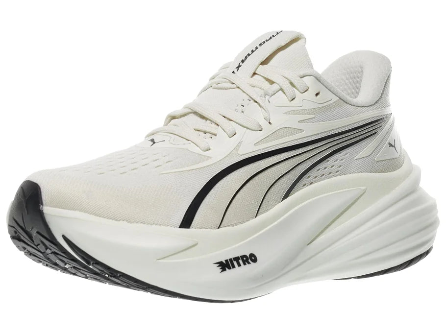 Men's PUMA MagMax Nitro 2 in Warm White/Puma Black - lateral view