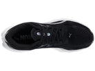Men's Puma Velocity Nitro 4. Black upper. White midsole. Top view.