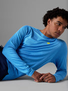 Men's rabbit EZ Tee Long Sleeve. Blue.