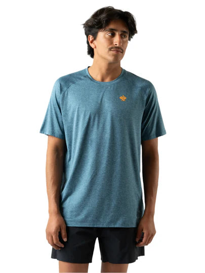Men's rabbit EZ Tee Short Sleeve. Blue/Grey.