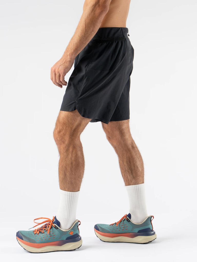 Men's rabbit FKT 7" Shorts. Black.