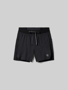 Men's rabbit Pacer Hybrid Shorts 5". Black.