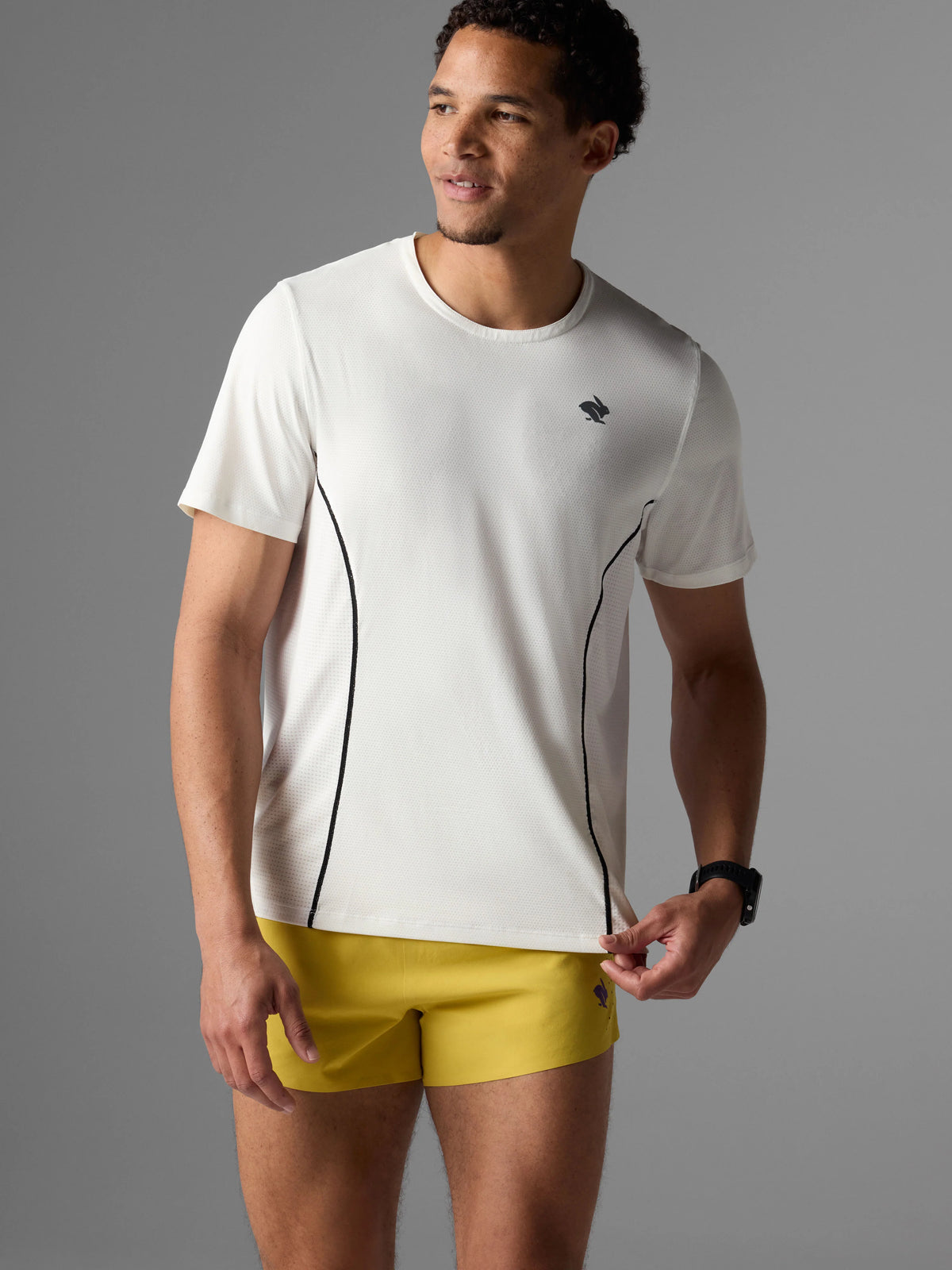 Men's rabbit Tempo Tank. White.