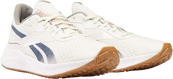 Men's Reebok Floatride Energy Grow. White upper. White midsole. Lateral view.