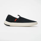 Men's Roll Recovery Superplush Classic. Black upper. White midsole. Lateral view.