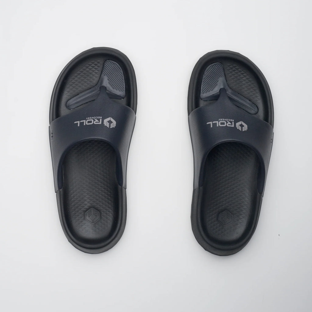 Men's Roll Recovery Superplush Flipflop. Black.