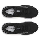 Men's Saucony Echelon 10. Black upper. Grey midsole. Top view.