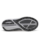 Men's Saucony Echelon 10. Black upper. Grey midsole. Bottom view.