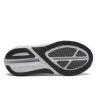 Men's Saucony Echelon 10. Grey upper. Grey and white midsole. Bottom view.