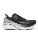 Men's Saucony Endorphin Azura. Black upper. White midsole. Lateral view.