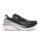 Men's Saucony Endorphin Azura. Black upper. White midsole. Lateral view.