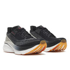 Men's Saucony Endorphin Azura. Black upper. White midsole. Lateral view.