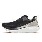 Men's Saucony Endorphin Azura. Black upper. White midsole. Medial view.