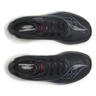 Men's Saucony Endorphin Azura. Black upper. White midsole. Top view.