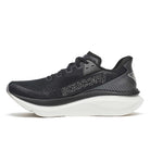 Men's Saucony Endorphin Azura. Black upper. White midsole. Medial view.