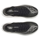 Men's Saucony Endorphin Pro 5. Black upper. White midsole. Top view. 