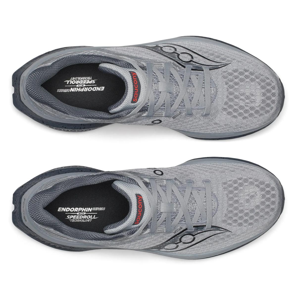 Men's Saucony Endorphin Speed 5. Cadet/Gunmetal. Top view.