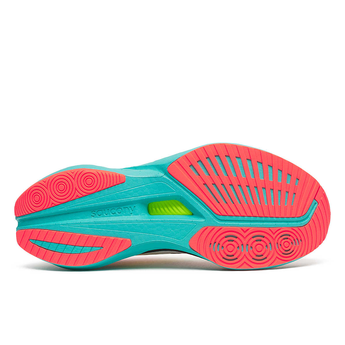 Men's Saucony Endorphin Speed 5. White/Mutant. Outsole view.