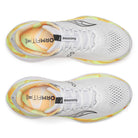 Men's Saucony Endorphin Trainer. White/Black. Top view.