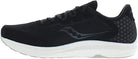 Men's Saucony Freedom 4. Black upper. White midsole. Medial view.