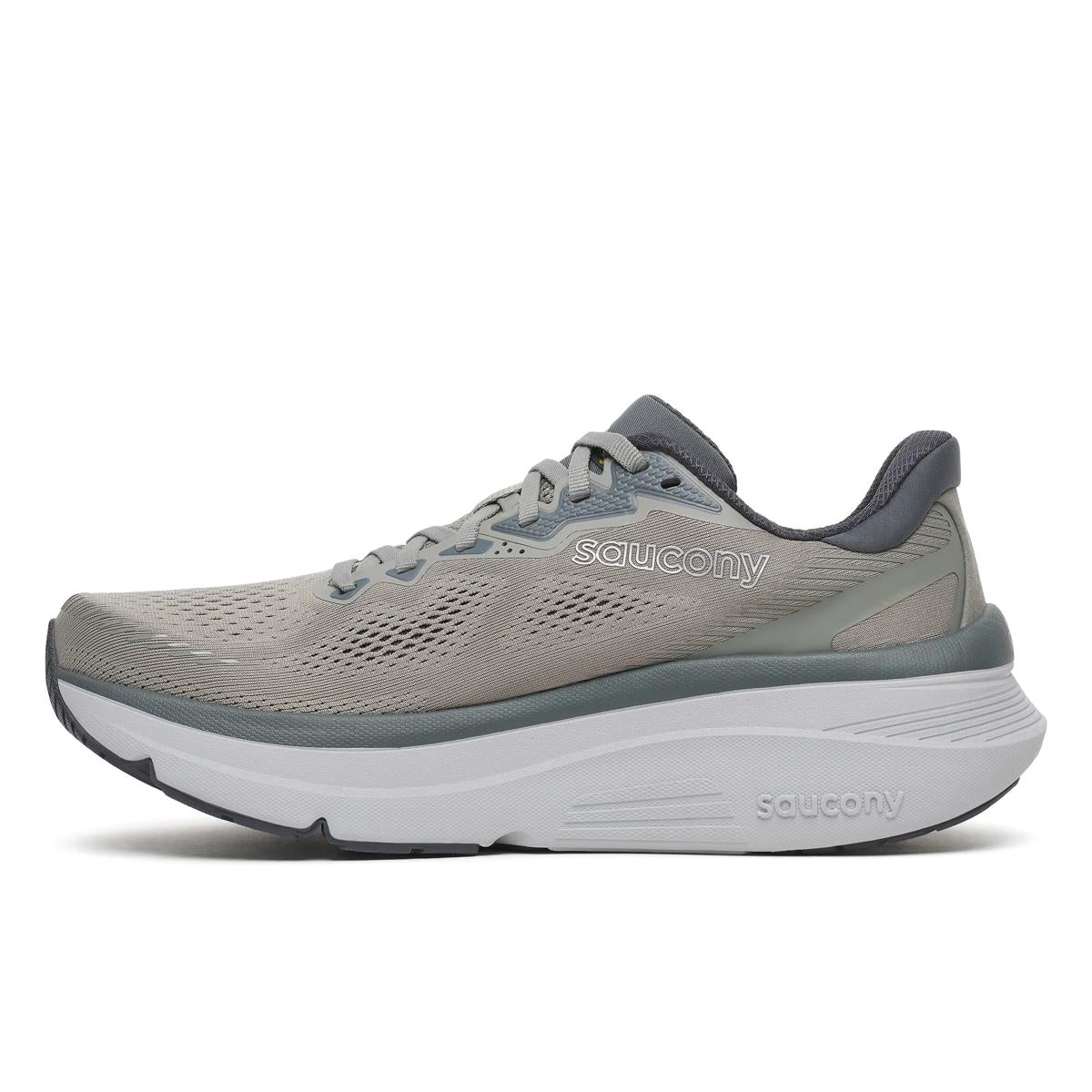 Men's Saucony Guide 19. Debonair/Ebony. Medial view.