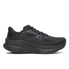 Men's Saucony Guide 19. Black upper. Black midsole. Lateral view.
