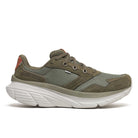 Men's Saucony Guide Metro. Olive upper. White midsole. Lateral view.