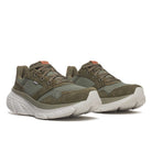 Men's Saucony Guide Metro. Olive upper. White midsole. Lateral view.